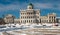 Winter view of Pashkov House on Vagankovsky Hill in Moscow