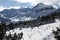 Winter view of Pirin Mountain near Bezbog Peak, Bulgaria