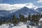 Winter view of Pirin Mountain near Bezbog Peak, Bulgaria