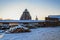 A winter view of the of Pokrovskaya church at Bogoslovka manor.