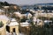 Winter view of Prague from Vysehrad, Czechia