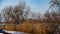 Winter view of the shipping channel of the Volga hydroelectric station