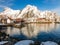 Winter view of Svolvaer, Lofoten Islands, Norway