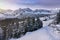 Winter view of Tatra mountain. Hala Gasienicowa