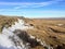 A winter view of the UNESCO world heritage site, Head-Smashed-In Buffalo Jump, outside of Lethbridge, Alberta, Canada