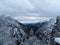 Winter view of valley leading up to Ljubelj