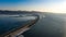 Winter views of The Amur Bay Bridge  photographed on a drone