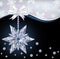 Winter wallpaper with diamond snowflake