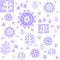 Winter wallpaper with stylized snowflake