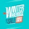 Winter warehouse sale, order online - sale web banner template
