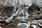 Winter waterfall in Kaaterskill Falls Catskills Mountains of New York