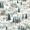 Winter Whimsy: Quaint Village Life in a Seamless Snowy Splendor