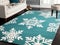 Winter Whispers Snowflake Patterned Rugs for Cozy and Elegant Home Decor.AI Generated