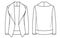 winter woman knitted cardigan technical drawing