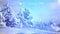 Winter wonderland blue snowing Christmas background