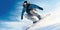 Winter Wonderland: Guy Engaged in Snowboarding Delight - Generative AI