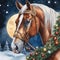 Winter Wonderland Horse at Christmas