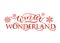 Winter wonderland inspirational holidays card with lettering