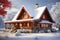 Winter Wonderland. Majestic Ski Resort Embracing the Serene Beauty of a Breathtaking Snowy Day