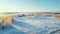 Winter Wonderland: A Scenic View Of A Snow Covered Farm In Rural Finland