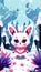 Winter Wonderland Whiskers: Anime Rabbit Vector in a Snowy Fantasy