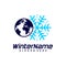 Winter World logo template, Winter logo design vector