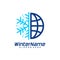 Winter World logo template, Winter logo design vector