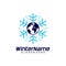 Winter World logo template, Winter logo design vector
