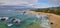 A winters day panorama at Mystery Bay beach