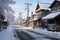 Winters embrace A residential area covered in frost on a crisp morning