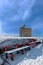 Winters pathway ballybunion castle red benches