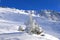 Wintersport Rothorn: Swiss alps snow mountain landscape, Lenzerheide