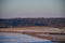 Wintertime - countryside in Denmark. Winter landscape on a sunny day with blue sky.