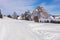 Wintertime view in the village of Stoos in Switzerland