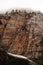 Wintertime waterfall canyon at Zions national park