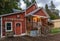 Winthrop, USA - September 15, 2018 : street view small town in north of Washington state touristic destination