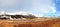 Wintry autumn landscape panorama from Iceland