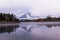 wintry autumn weather on snow capped Mt. Moran in Grand teton national Park in Wyoming