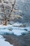 Wintry river landscape