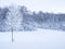 wintry snowy landscape in saxony