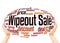 Wipeout sale word cloud hand sphere concept