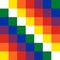 Wiphala flag bolivia symbol colorful