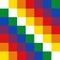 Wiphala of Qullasuyu, official variant flag of Bolivia since 2009