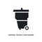 wiping trash container isolated icon. simple element illustration from cleaning concept icons. wiping trash container editable