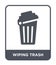 wiping trash icon in trendy design style. wiping trash icon isolated on white background. wiping trash vector icon simple and