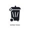 wiping trash isolated icon. simple element illustration from cleaning concept icons. wiping trash editable logo sign symbol design