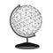 Wire Earth Globe Stand. 3d Rendering