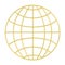 Wire frame globe - Gold