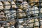 Wire Gabion Rock Fence in close-up