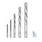 Wire nice classical metal drills on white â€“ Black and white construction tools